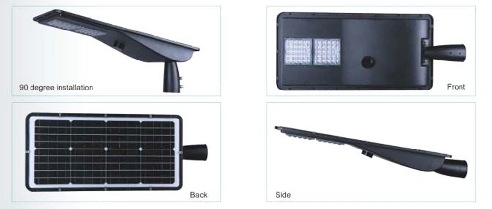 Solar Street LED Luminaire Outdoor IP66 Waterproof 3000lm 192 LED Solar Street Light with Motion Sensor Dusk to Dawn for Road Side Stadium