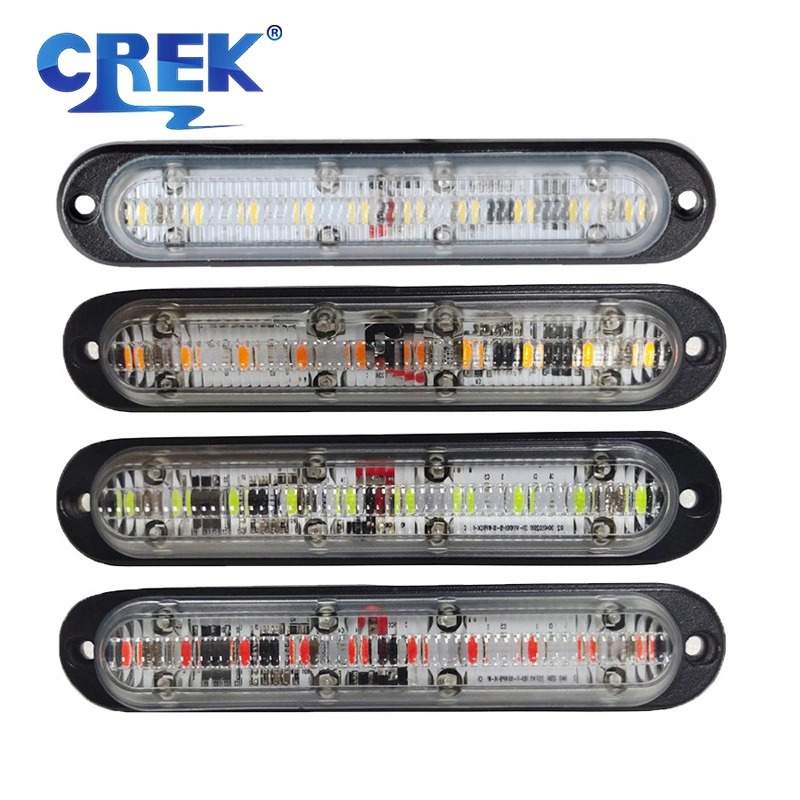 Crek Auto Parts Red Amber White Green Blue 6 Diodes LED Turn Signal Truck Trailer Side Marker Indicator Light for Bus Boat Van Lorry