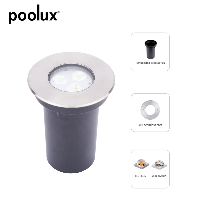 IP67 Waterproof LED Underground Light 9W Outdoor Ground Garden Path Floor Buried Spot Landscape