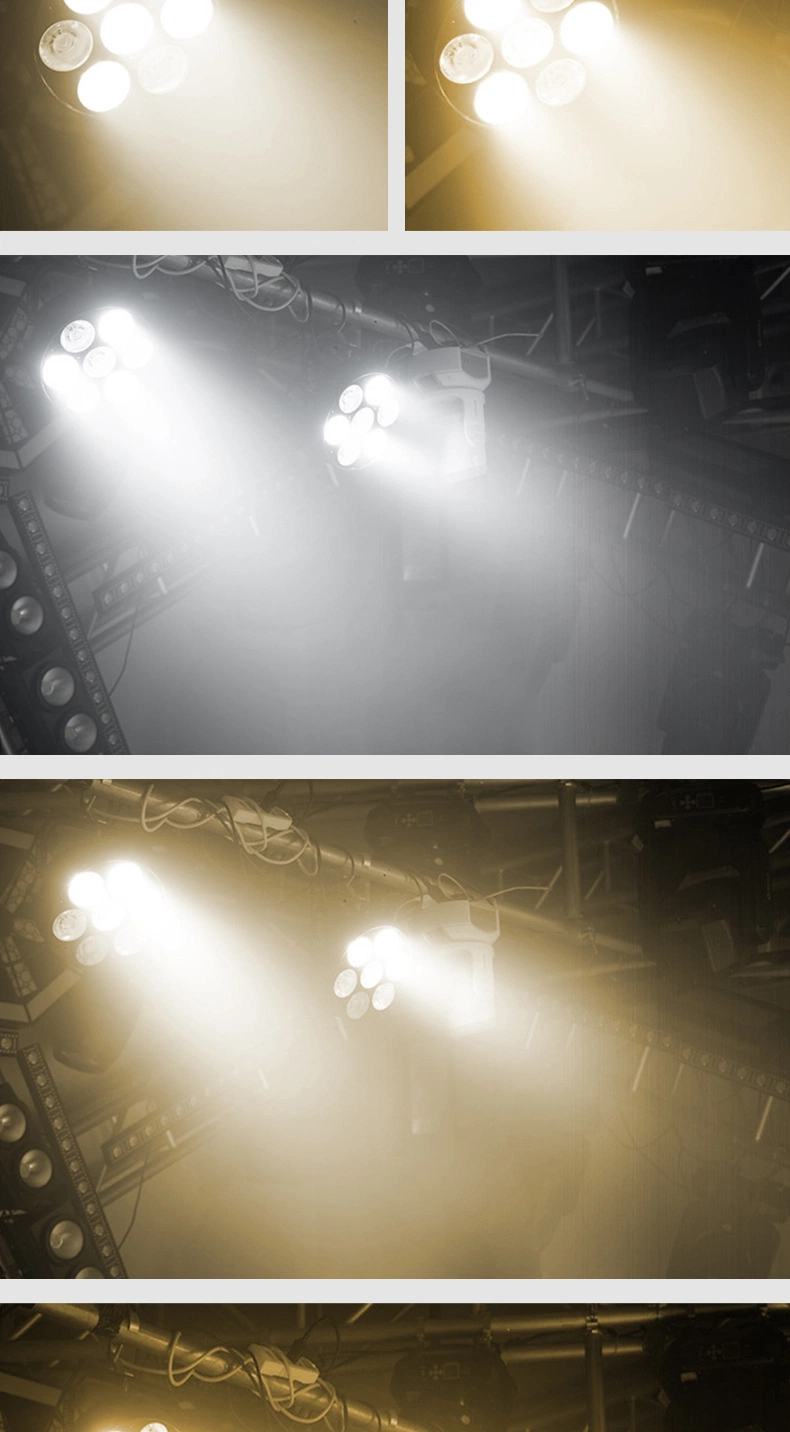 Stage Light LED Beam Lights with 7 Eyes COB Beam for Club and Stage Warm White Wash Light