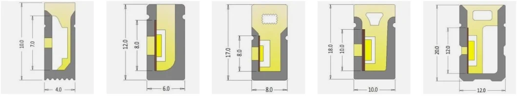 Addressable LED Flex 12V 24V Pixel IP68 Tube Strip Light Facade Lighting Outdoor Silicon Neon Light