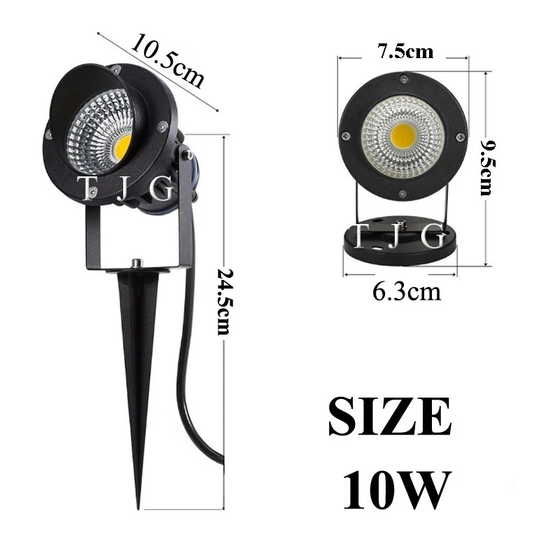 LED COB Garden Lighting 3W 5W 10W Outdoor Spike Lawn Lamp Waterproof Lighting LED Light Garden Path Spotlights AC110V 220V DC12V