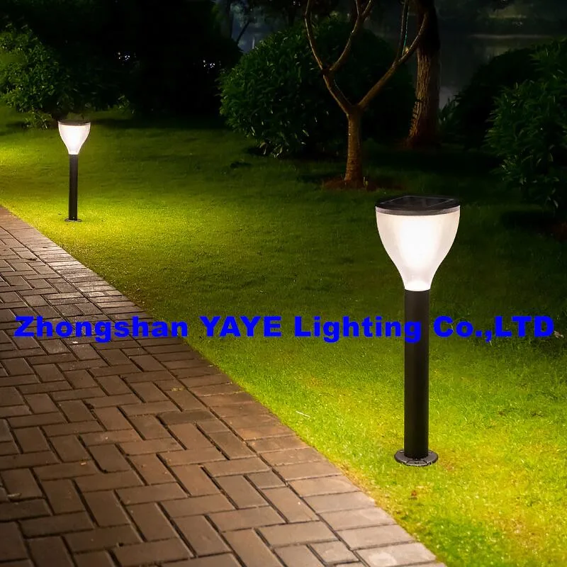 Yaye 2024 CE Solar 30W Garden Path Lights Black Aluminum Landscape Lawn COB IP66 LED Bollard Light for Landscape Yard Walkway Garden Light 1000PCS Stock