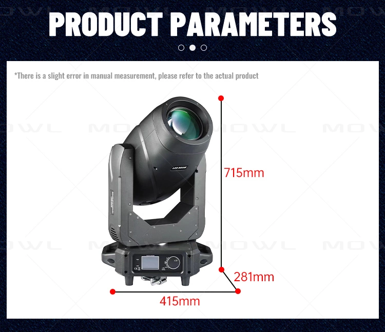 Moving Head Stage Light Professional Beam Spot Wash 3in1 480W Theme Park Stage Lighting White LED DJ Sharpy Beam Light