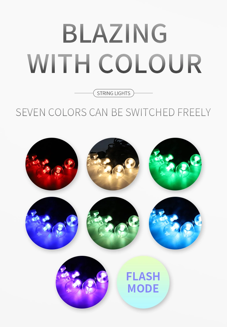 Waterproof RGBW Smart String Lights Color Changing For Garden Decor