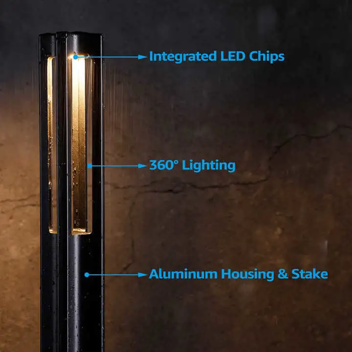 5W LED Aluminum Compact Outdoor IP65 Waterproof Garden Spike Lawn Bollard Light