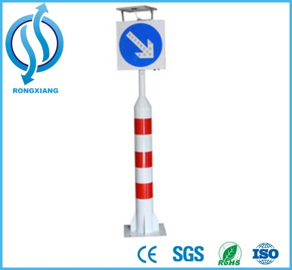 Solar LED Sign Bollard for Roadway Traffic Safety