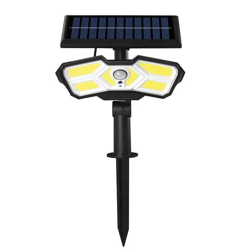 2023new Waterproof Outdoor Motion Sensor Solar COB LED Spike Garden Lawn Spotlight