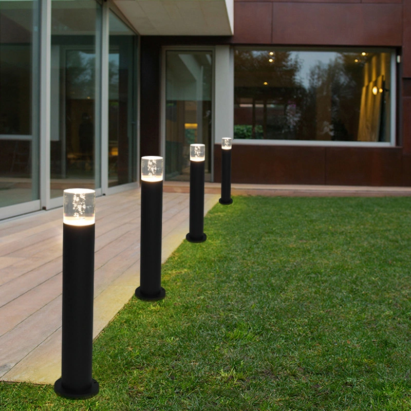 10W Cylindrical Exterior Waterproof Arylic Bollard Garden LED Lawn Yard Light