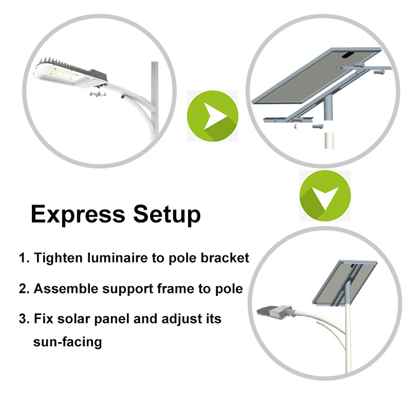 Solar LED Street Pole Outdoor Lighting Luminaire