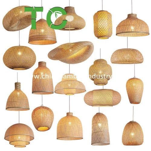 Cheap Price Bamboo Chandeliers Bamboo Lamp Bamboo Pendant Lamp Bamboo Lampshade for Kitchen Island, Chandeliers Lighting, Hand -Woven Hanging Ceiling Lampshade