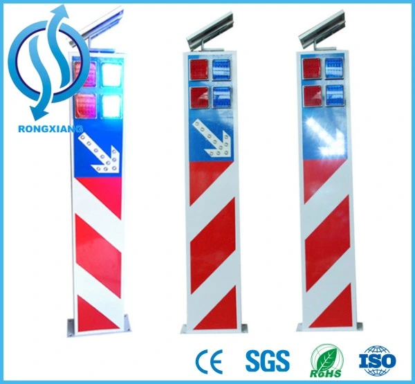 Solar LED Bollard with Safety Sign Board