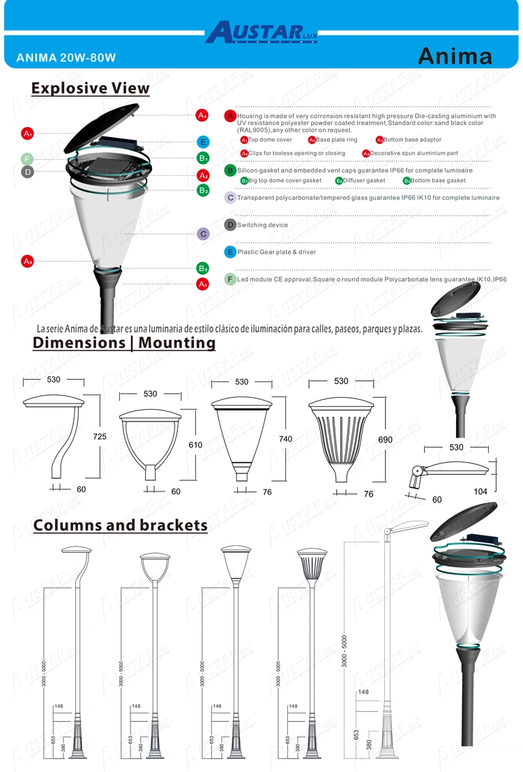 Farol Vial Volupto Aerie Dyana Venus Urban Roud Amenity Lighting Public Luminaire