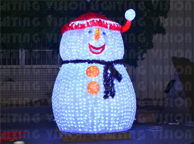 Christmas Street Decorative Outdoor Large LED Snowman 3D Motif Lights