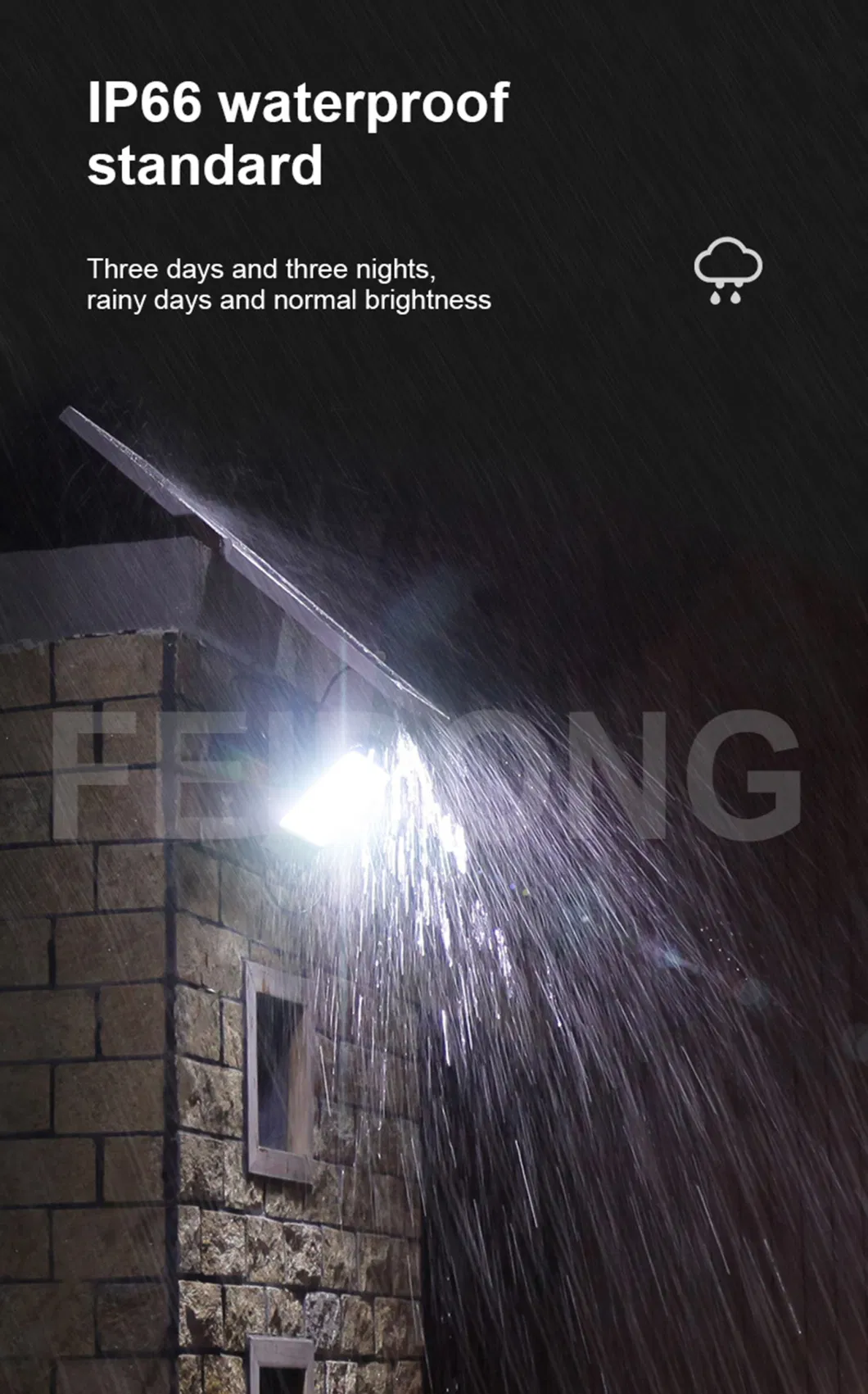 Decorative Solar Light Waterproof Outdoor Street Light with PIR Motion Sensor