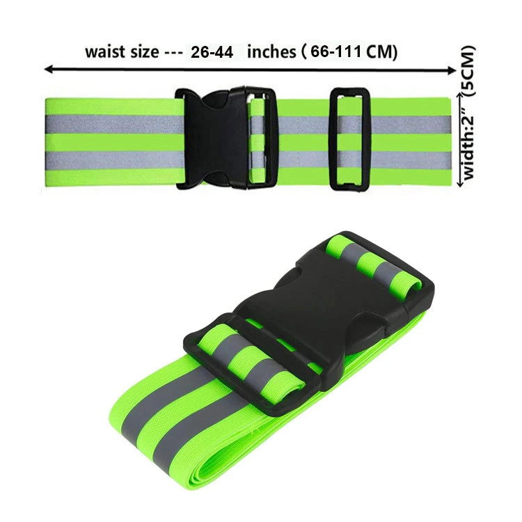 Reflective Safety Vest Elastic Adjustable Bands Set Running Sash Sport Gear Pack