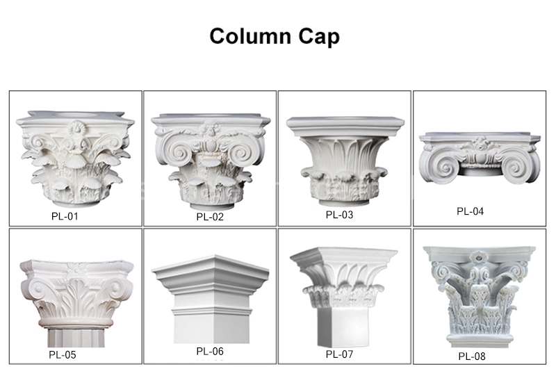 Garden Home Architectural Decorative Carved Stone Roman Pillars Marble Carving Greek Tapered Column for Indoor Outdoor Decoration