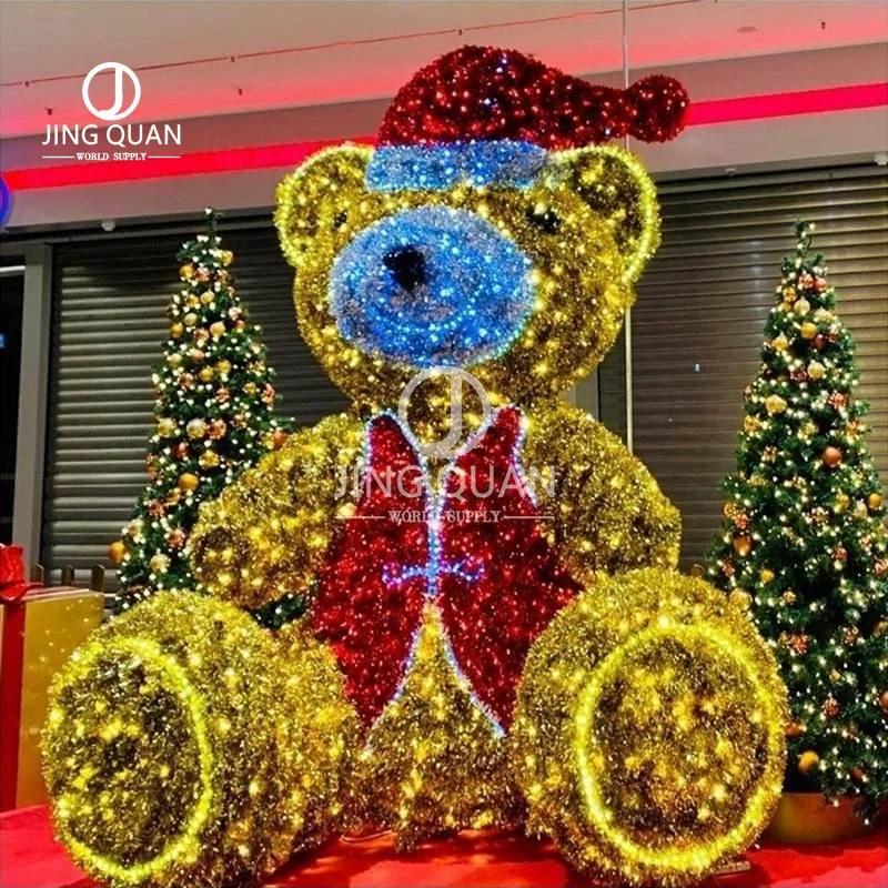 LED Motif Bear Lights Christmas Holiday Decorations Outdoor Warm White Waterproof Giant Decorative Landscaping