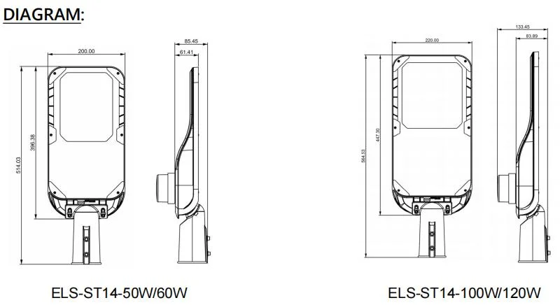 60W Durable Urban Amenity Luminaire IP66 Gereral Purpose Lighting with Smart Controller