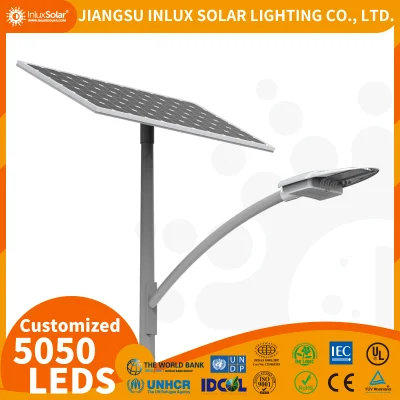 Integrato in alluminio IP65 IP66 IP67 impermeabile per esterni Road Garden LED lampada solare Street con sensore di movimento al litio Batteria e pannello