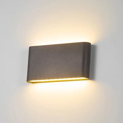 Illuminazione esterna impermeabile IP54 2*3W/2*6W alluminio decorazione superficie della luce da giardino Applique quadrata montata per Path