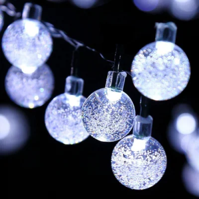 30bulbo, 50/100/200/300 lampadina a LED a corda solare decorazione solare Xmas Giardino LED Via lampada luce