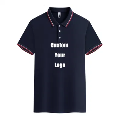 Polo da golf in bianco, in cotone, con logo personalizzato