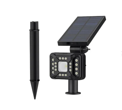 21 LED lampade solari da giardino per esterni impermeabile paesaggio solare Faretti 2 in 1 faretto da parete per esterni