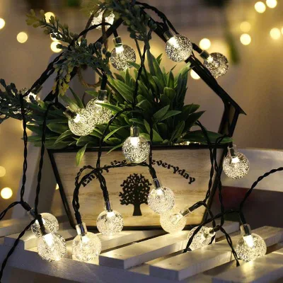 30bulbo, 50/100/200/300 lampadina a LED a corda solare decorazione solare Xmas Giardino LED Via lampada luce