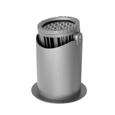 Cilindro in alluminio pressofuso impermeabile impermeabile, manica a LED IP66 impermeabile, con pianale a terra Luce per piantana per esterni