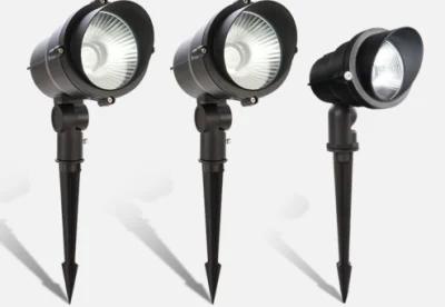 Lampada da prato LED COB Spike Light 12V 110 V 220 V all&prime;aperto Luce da giardino impermeabile lampada spot da 5W 3W decorazione paesaggio RGB