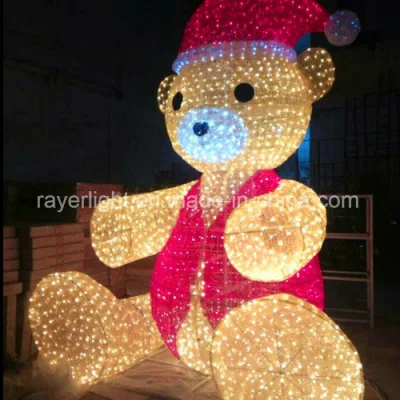 Tall Teddy Bear Large Outdoor Home Festival Park decorazione di Natale Luci a LED Motif