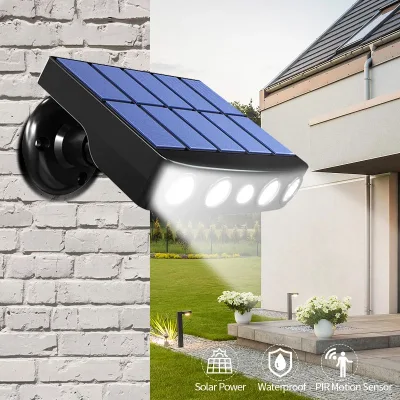 Potente luce solare sensore di movimento esterno impermeabile Garden LED Solar Faretti per lampada da parete Garden Path Street LED
