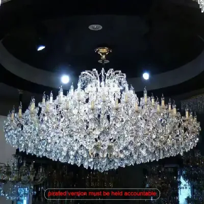 Lampadario a braccio in cristallo a LED di un grande progetto personalizzato Lampada a sospensione