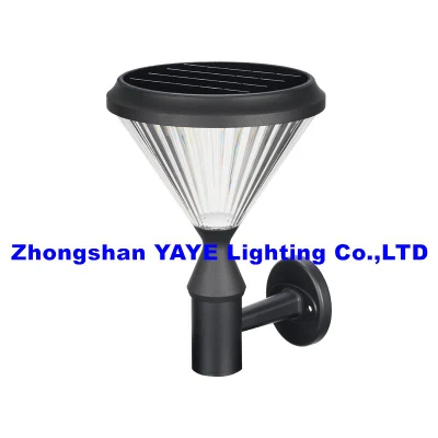 Yaye CE fornitore cinese batteria al litio impermeabile per esterni IP66 alluminio Lampada da giardino da parete a LED solare ricaricabile con 1000 PEZZI Scorte