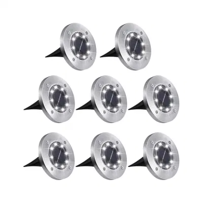 8LED impermeabili luci solari per esterni lampada da terra IP65 Luce solare prato per giardino