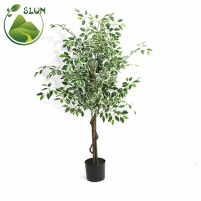 Vendita all&prime;ingrosso Anti-UV Tall Big Fake Ficus alberi artificiali Banyan per Decorazione esterna