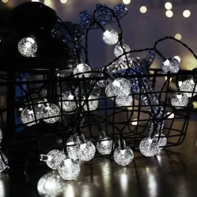 30bulbo, 50/100/200/300 lampadina a LED a corda solare decorazione solare Xmas Giardino LED Via lampada luce