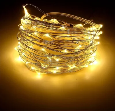 Fairy Lights con batteria in rame a filo di rame gestito da giardino decorativo sala Natale 100 Garland LED String Lig