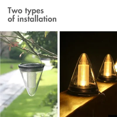 Kaki Tech Lanterna solare luci esterni Giardino decorativo impermeabile solare Luci orizzontali