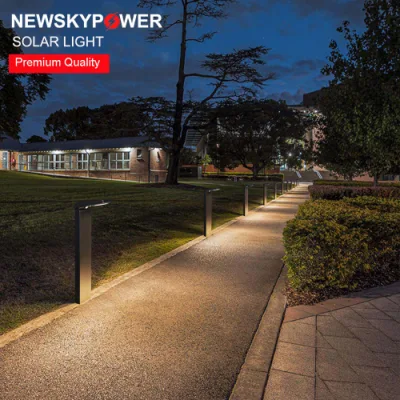 Pannello solare LED solare ad alta potenza CE Bollard per esterni da 5 W. Luce da giardino