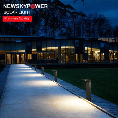 Pannello solare LED solare ad alta potenza CE Bollard per esterni da 5 W. Luce da giardino