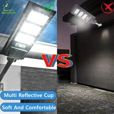 Prezzo produttore High Lumen pannello batteria per esterni lamparas stradali Solares Dispositivo di fissaggio per illuminazione a parete 100W 200W 300 400 W con sensore di movimento a risparmio energetico Lampada solare a LED per strada