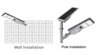 Newskypower Commercio all&prime;ingrosso IP65 impermeabile per esterni all-in-one 200 W a parete solare Lampada stradale