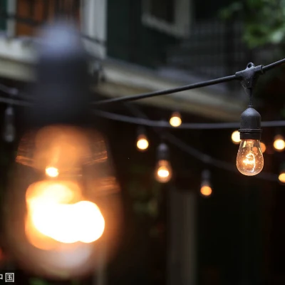 Natale Festoon Giardino esterno patio Festival decorazione retro Edison filamento Luci a corda con lampadina LED a globo S14