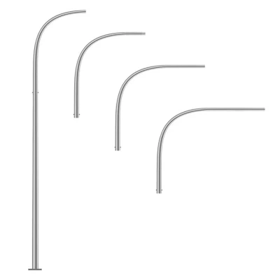 10 anni di garanzia IP65 3m 4m 5m 6m 7m 8m 9m 10m 11m 12m rotondo per esterno zincato Q235 acciaio solare Palo stradale stradale stradale con armi
