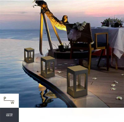 IP65 illuminazione ambientale decorativa per esterni lampada per prato a LED da giardino solare Leggero