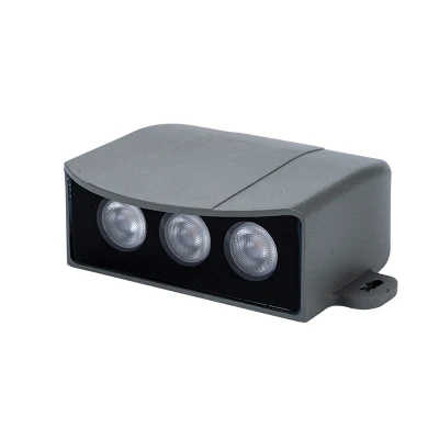 Trespolo LED da 6 W per percorso esterno corsia con gradino di terra a parete per montaggio superficiale Lampada per pozzetto scala