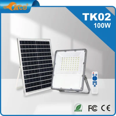 Produttore alluminio alloggiamento Parcheggio Torre Solar Dusk a Dawn Proiettore LED da 100 Watt 12 Volt