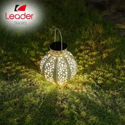 Giardino pensile Outdoor Lanterna in metallo decorativo luci ferro impermeabile LED Lanterna solare